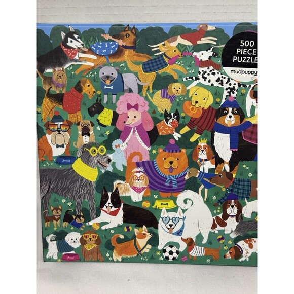 Puzzles-Mudpuppy Doggone Days Jigsaw Puzzle (500 Pieces) Artist Rebecca Jones - Picture 3 of 7